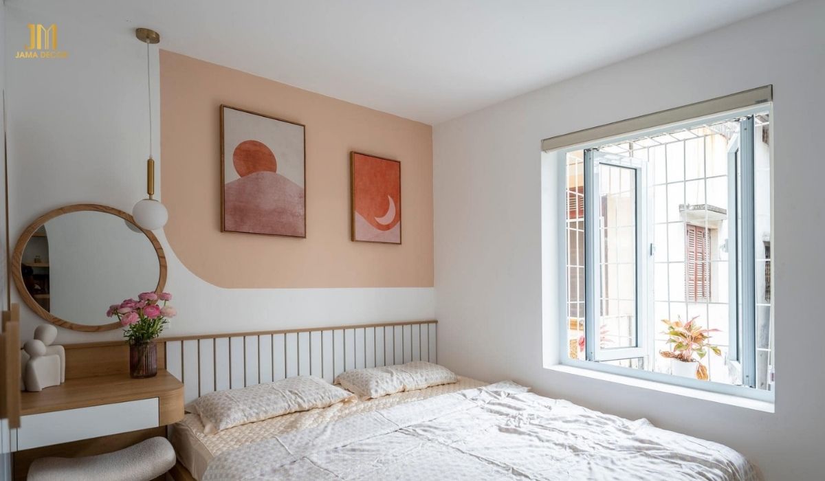 Phòng ngủ hạnh phúc dành cho vợ chồng trẻ