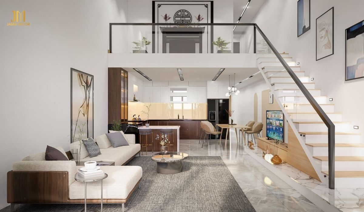 Bạn có thể lựa chọn một bức tranh có màu sắc nổi bật hoặc có kích thước lớn để tạo điểm nhấn cho căn phòng