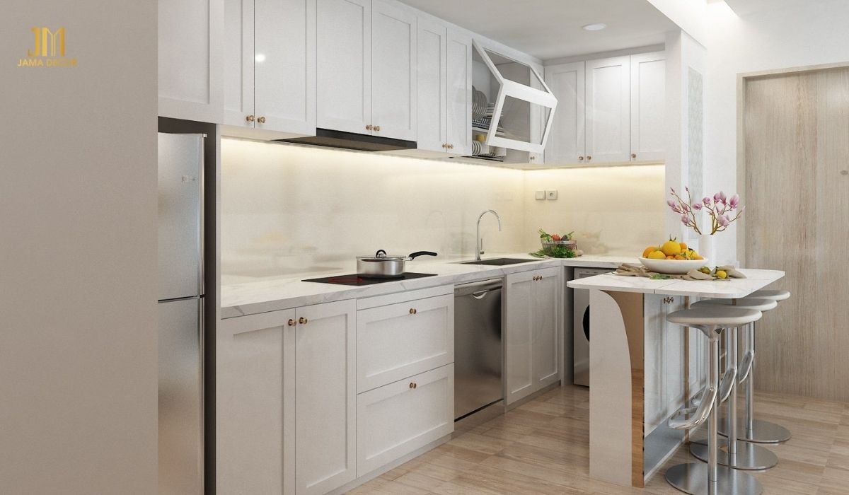 Tủ bếp chữ I là một lựa chọn tuyệt vời cho những căn bếp nhỏ hoặc những ai muốn có một thiết kế bếp đơn giản, gọn gàng