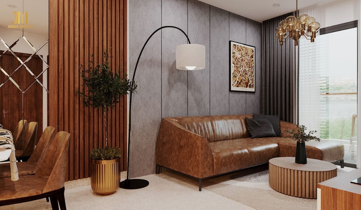 Thiết kế vách tường gỗ trong không gian phòng khách Vách tường gỗ là một điểm nhấn độc đáo và sang trọng cho không gian phòng khách