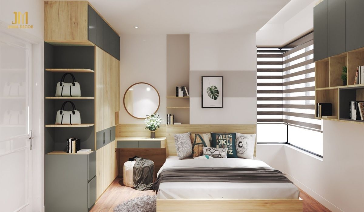 Tủ được tích hợp nhiều chức năng giúp bạn có thể cất giữ quần áo, trang điểm và làm đẹp một cách tiện lợi