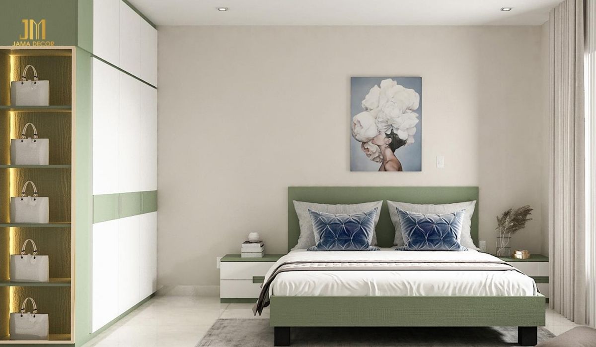 Tủ quần áo được thiết kế thêm nhiều kệ là một giải pháp thông minh giúp tăng không gian trưng bày và lưu trữ đồ đạc