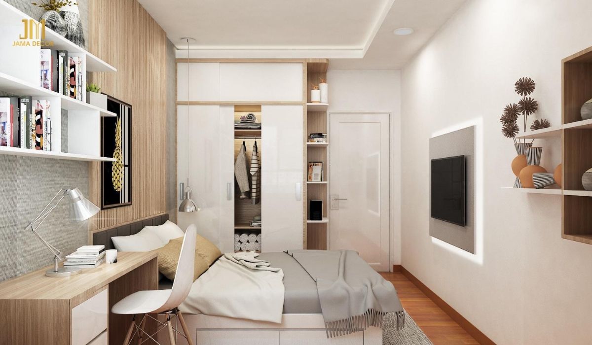 Thiết kế phòng ngủ nhỏ gọn hiện đại cần chú trọng vào sự tối ưu hóa diện tích và công năng sử dụng