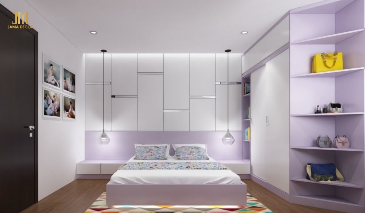 Trắng là tone màu chủ đạo để chọn nội thất phòng ngủ