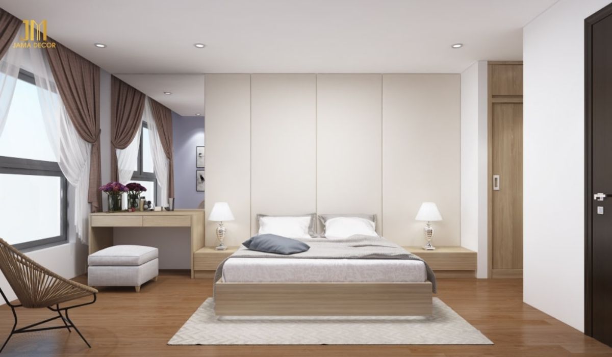 Giường là trung tâm của phòng ngủ, cần chọn kích thước phù hợp với diện tích phòng và nhu cầu sử dụng