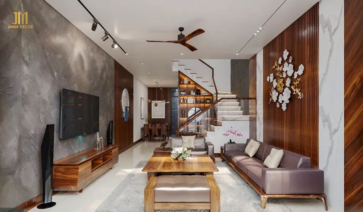 Khi chọn đồ nội thất cho phòng khách nhà ống, bạn cần lưu ý đến diện tích của căn phòng để tránh sử dụng quá nhiều đồ nội thất khiến căn phòng trở nên chật chội