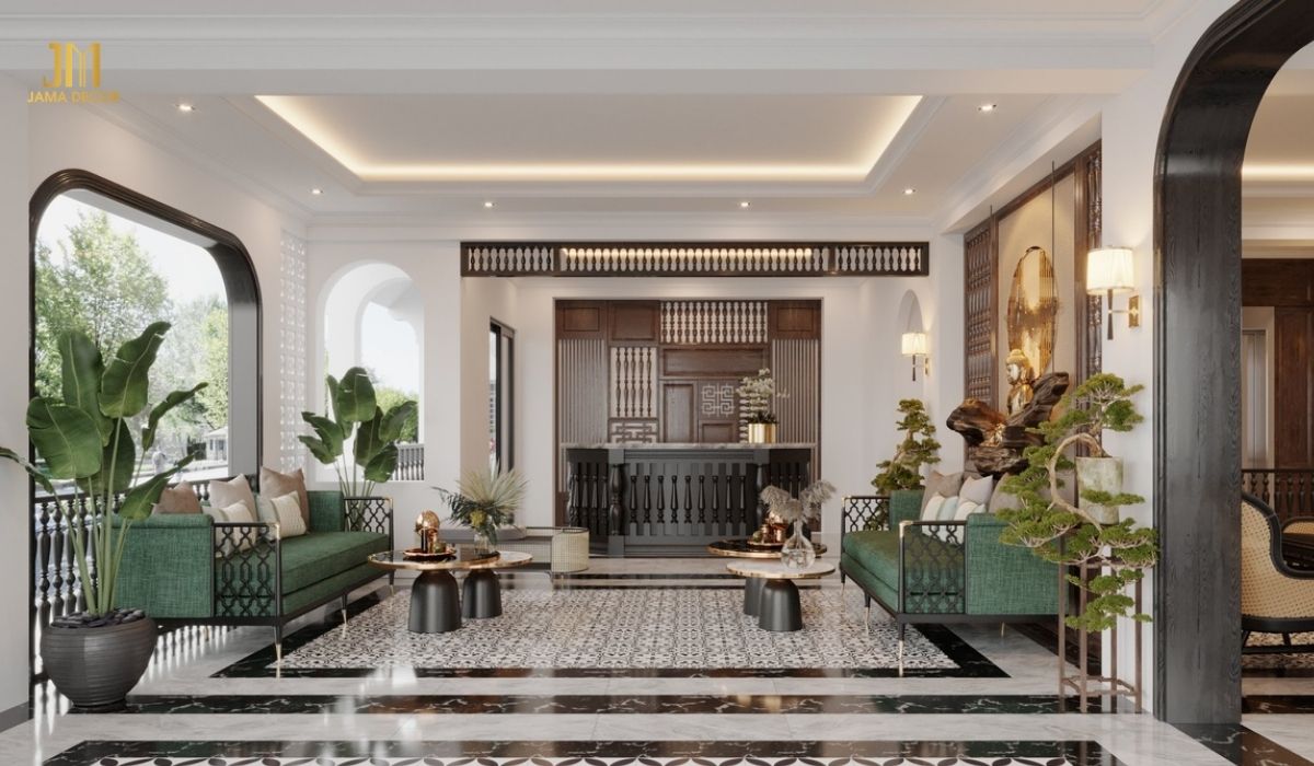 Xu hướng thiết kế nội thất biệt thự theo không gian mở mang đến một không gian sống thoáng mát, rộng rãi và gần gũi với thiên nhiên