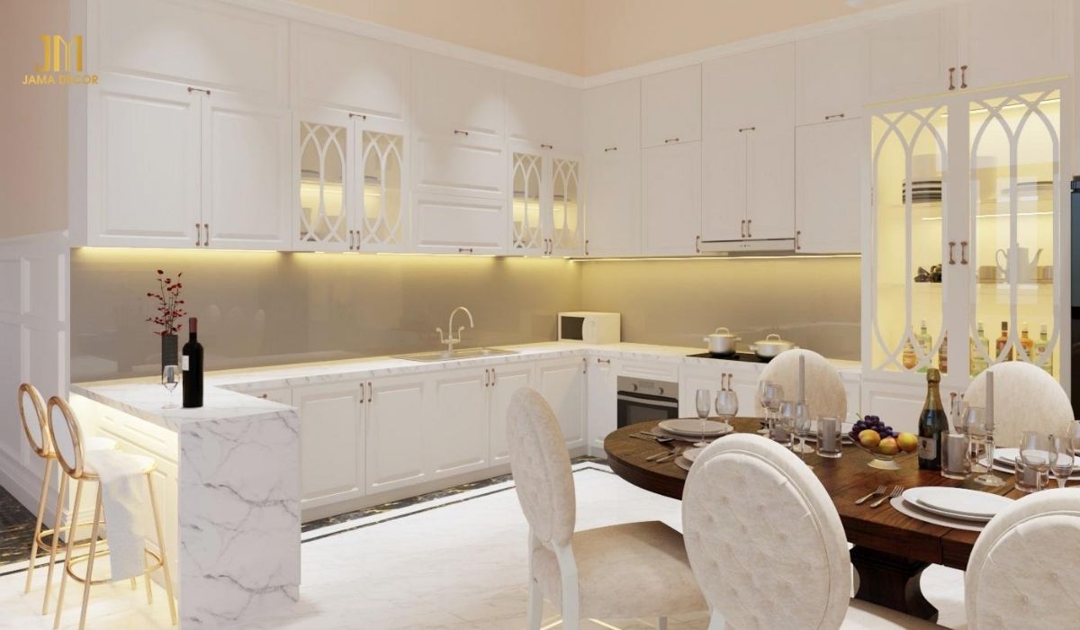 Không gian bếp hiện đại và tiện nghi, nơi tạo nguồn cảm hứng cho những bữa cơm ngon