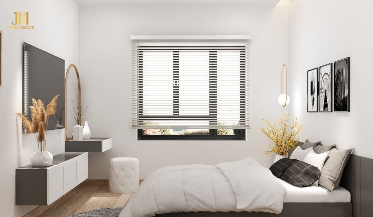 Theo phong thủy, không nên đặt gương đối diện giường ngủ, dễ gây giật mình