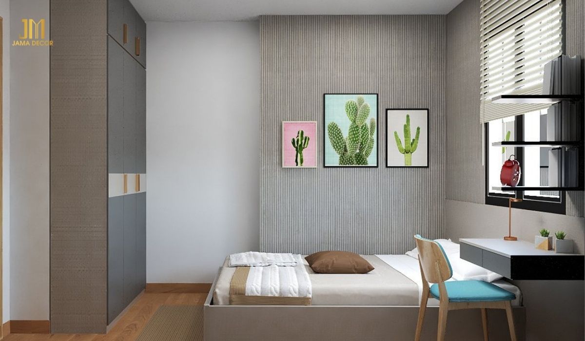 Không gian ấm áp hơn nhờ cách kết hợp các món đồ nội thất tone trầm như nâu nhạt hoặc xám