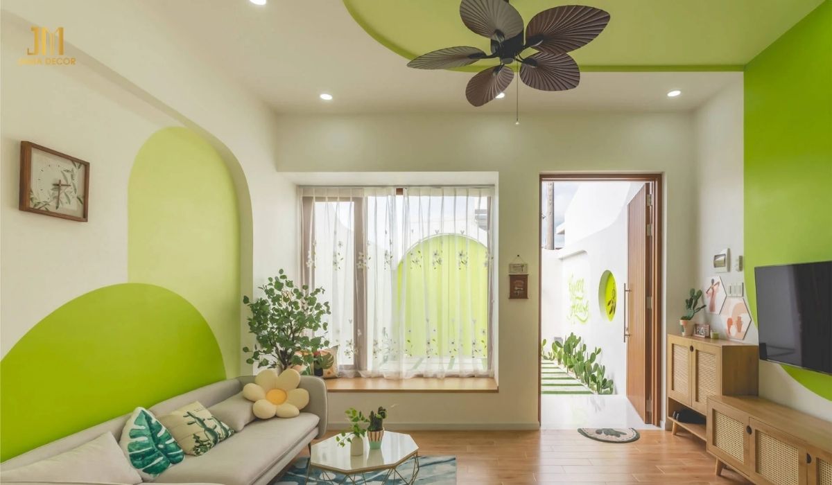 70+ Mẫu nội thất phòng khách đẹp cho mọi không gian 60 Bàn ghế, thảm trải sàn phối hợp hài hòa với màu tường