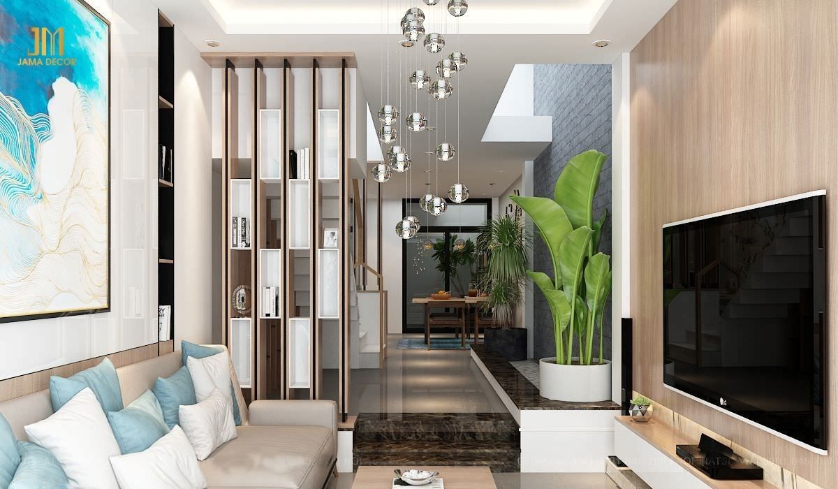 70+ Mẫu nội thất phòng khách đẹp cho mọi không gian 57 Bố trí nội thất hài hòa, thuận lợi cho việc di chuyển trong nhà