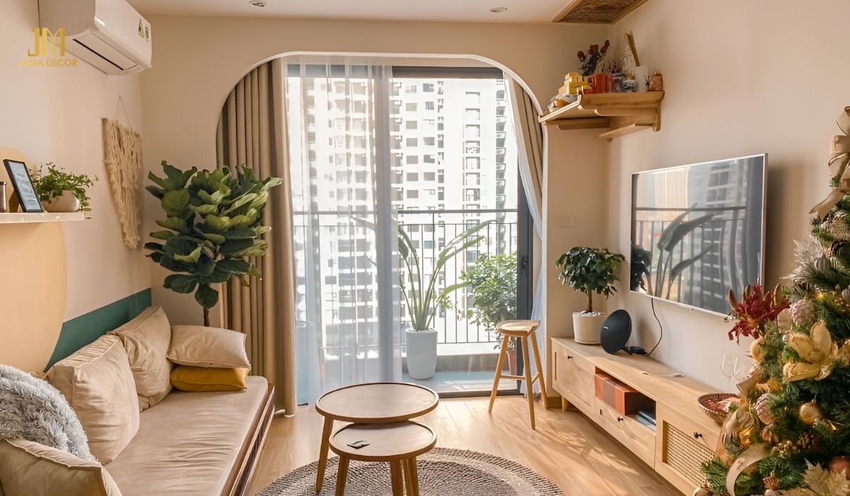 70+ Mẫu nội thất phòng khách đẹp cho mọi không gian 41 Nếu yêu thích sự nhẹ nhàng, êm ái, bạn có thể lựa chọn sofa bằng da với tone màu trầm ấm