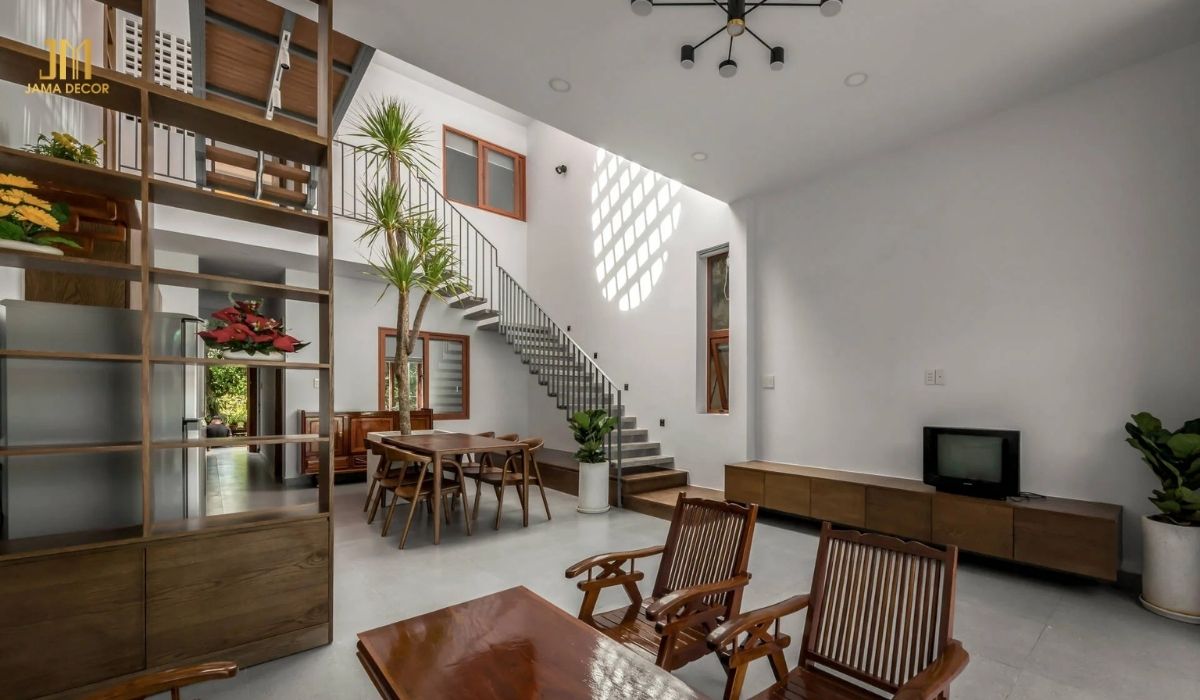 Cần đảm bảo sự hài hòa giữa phòng khách và bếp về phong cách, màu sắc và nội thất