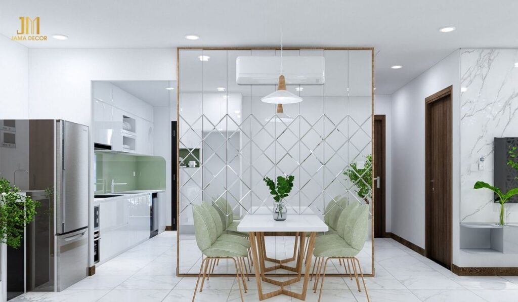 Màu sắc tươi sáng, tạo cảm giác rộng rãi và thông thoáng