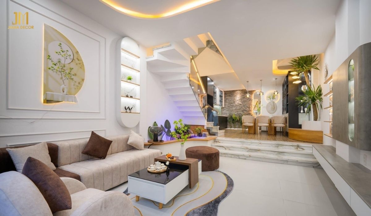 Không gian nhà phố được tích hợp nhiều màu sắc mới mẻ, tươi sáng