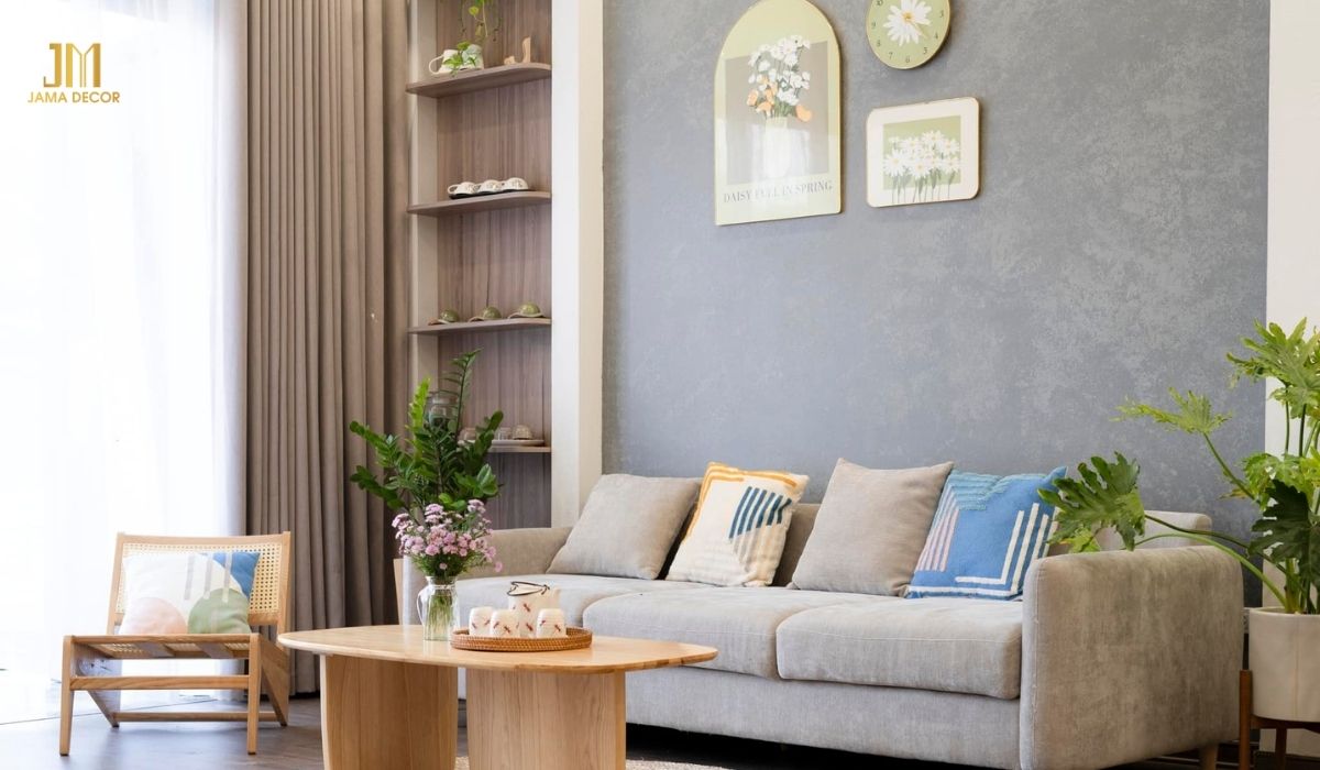 Kết hợp những yếu tố yêu thích để tạo nên một không gian tiếp khách thoải mái và mang đậm dấu ấn cá nhân