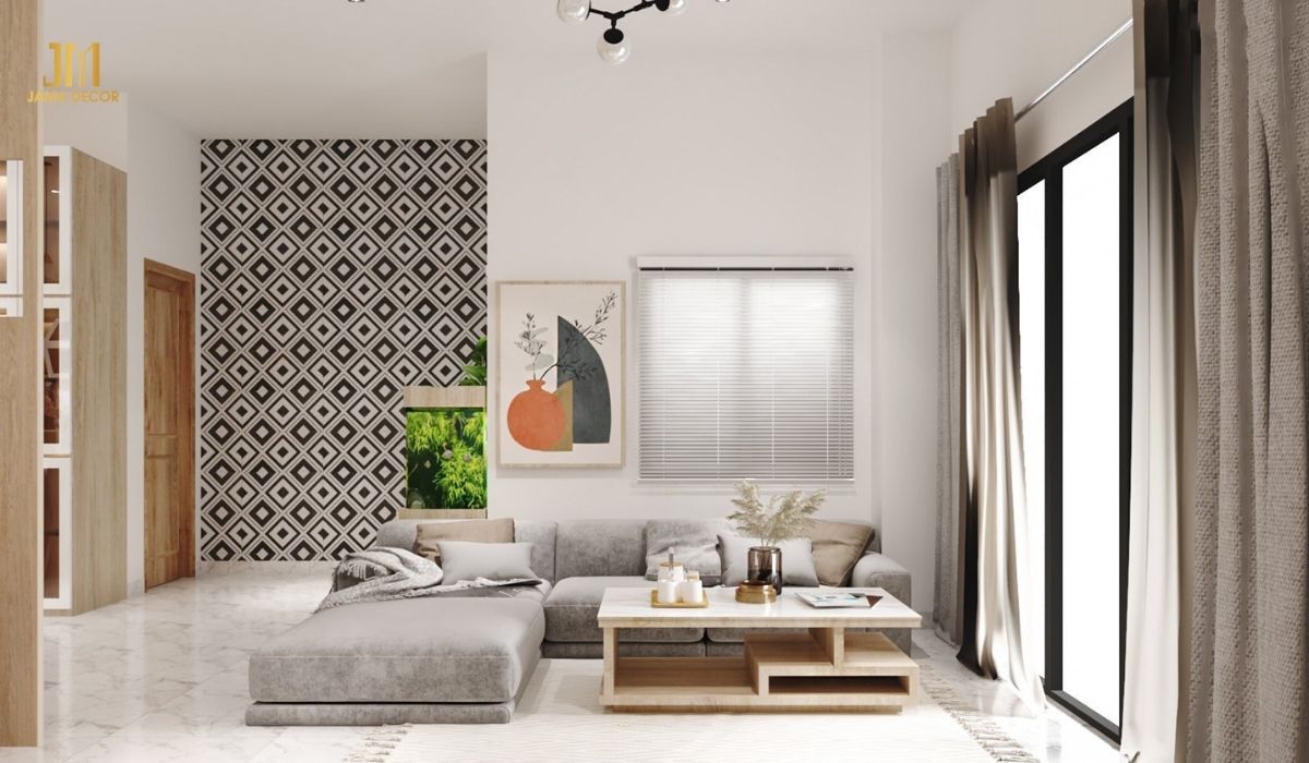 Đơn giản, nhẹ nhàng là ý tưởng độc đáo để phòng khách nhà phố đẹp tinh tế