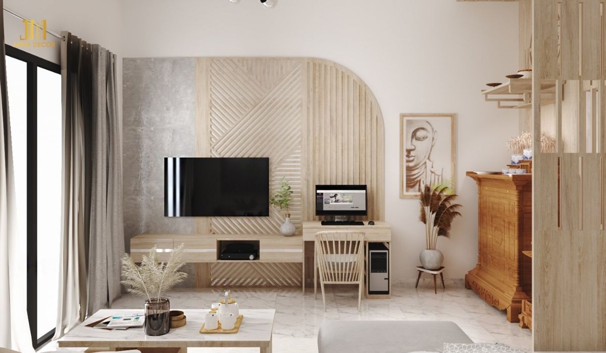 Màu sắc trung tính tôn lên vẻ đẹp giản dị của nội thất