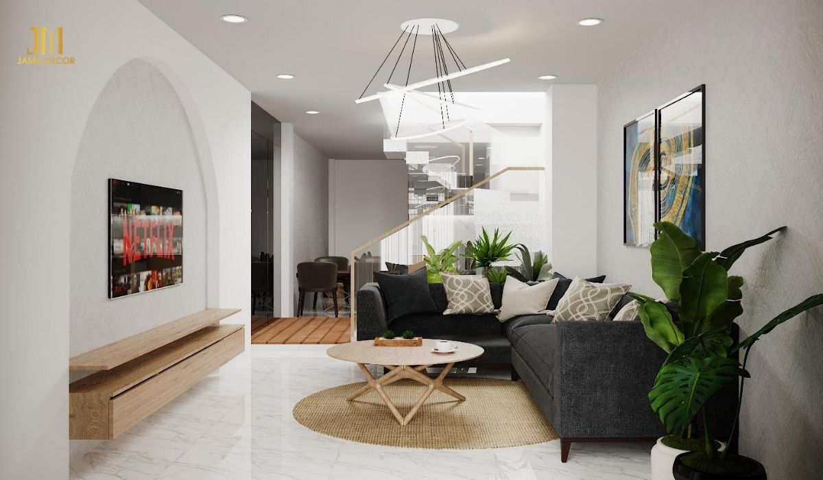 Tranh ảnh là một cách tuyệt vời để tạo điểm nhấn cho không gian nhà phố của bạn