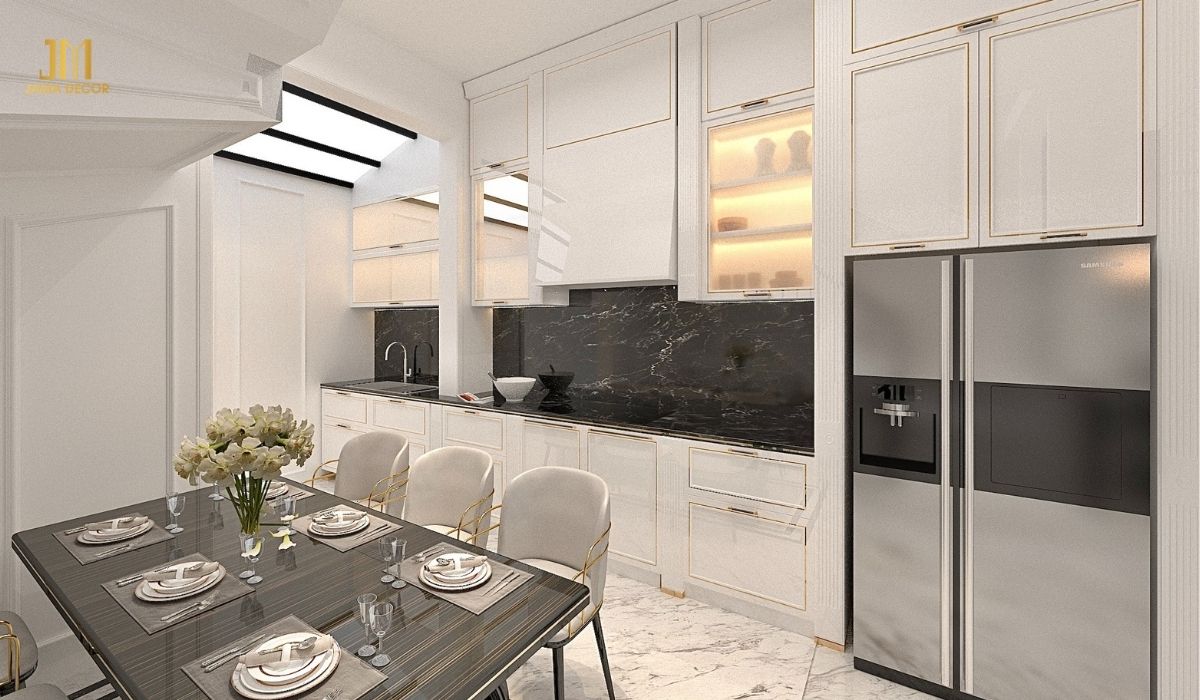 Không gian nấu nướng tiện nghi, sang trọng và thoải mái