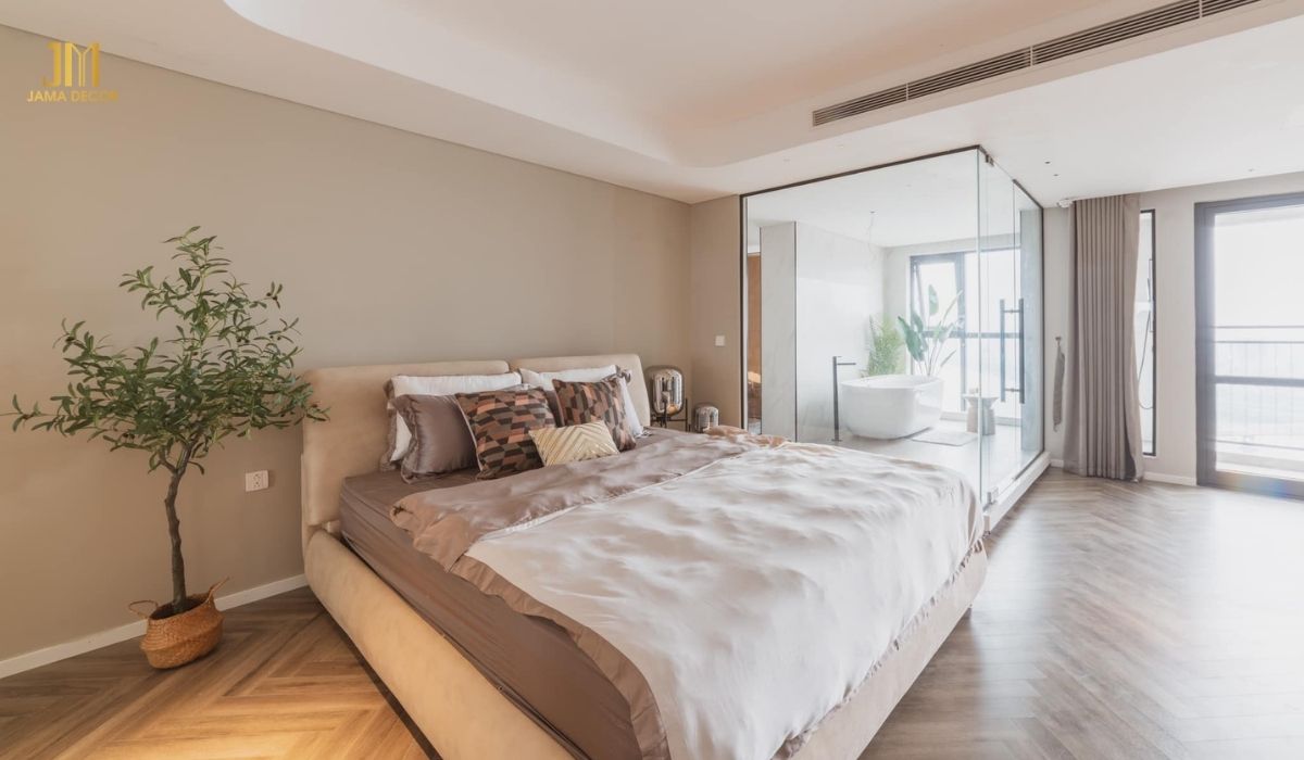 Báo giá thiết kế thi công nội thất phòng ngủ TP HCM 11 Phòng ngủ ấm cúng với nội thất tone màu pastel nhẹ nhàng