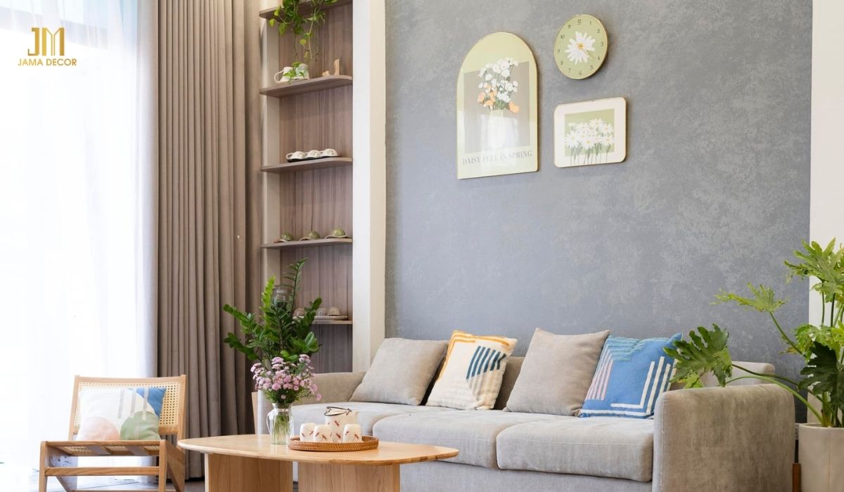 Phối màu nội thất phòng khách hợp phong thủy là một yếu tố quan trọng được nhiều người quan tâm