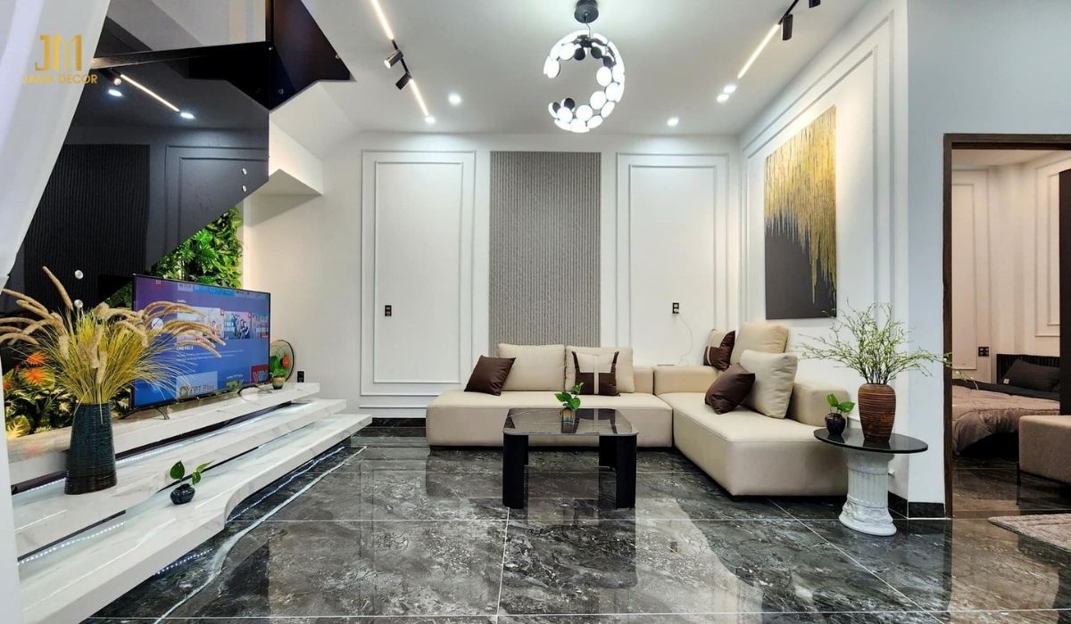Lựa chọn phối màu nội thất phòng khách theo phong cách hiện đại là một cách đơn giản để tạo nên một không gian đẹp mắt, thu hút