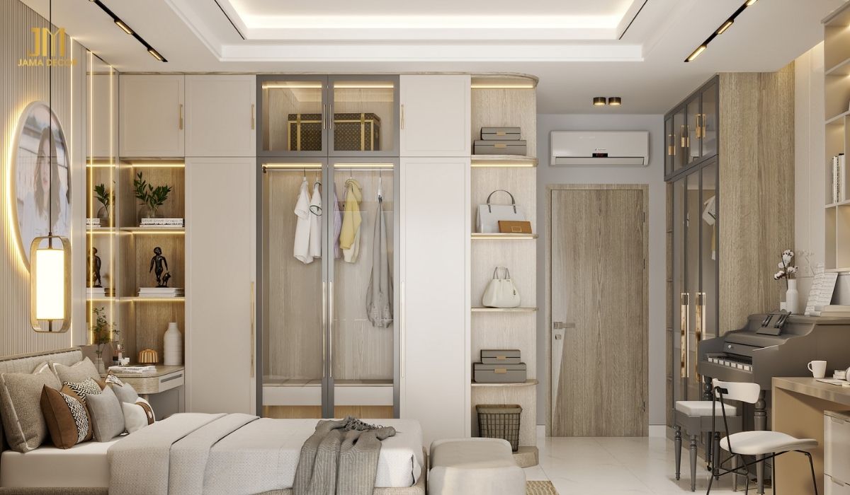 Hệ thống tủ là yếu tố quan trọng để giữ cho phòng ngủ của bạn được ngăn nắp và gọn gàng