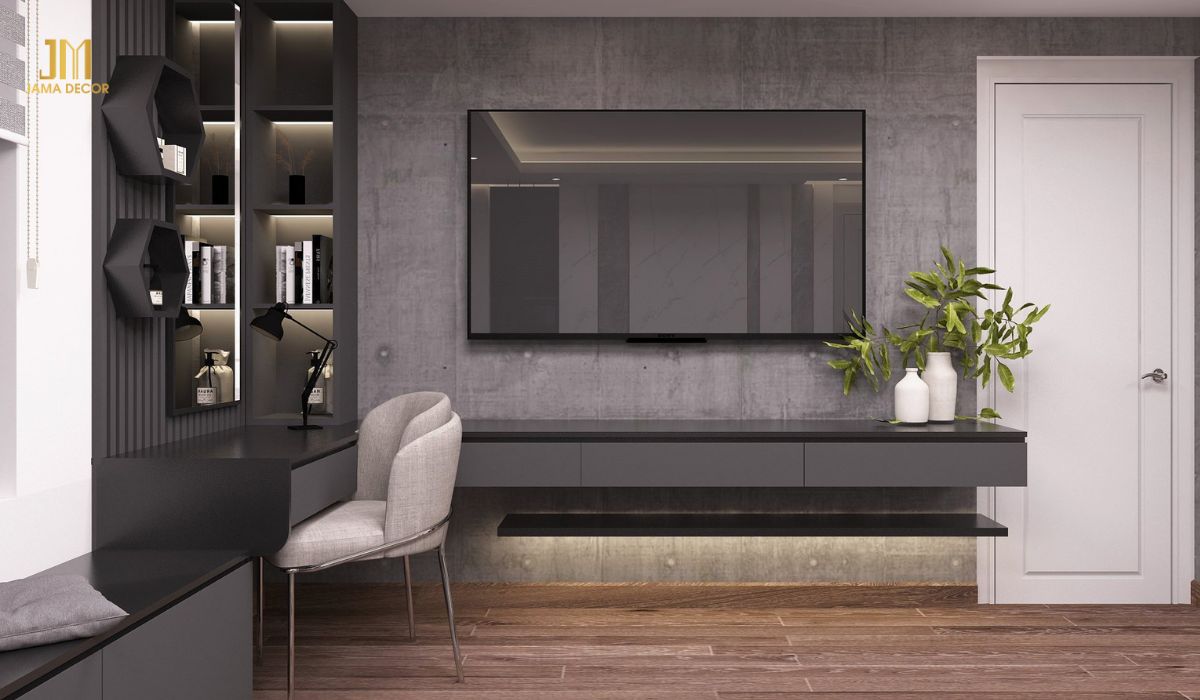 Nếu yêu thích sự cá tính, bạn có thể lựa chọn đen làm tone màu chủ đạo