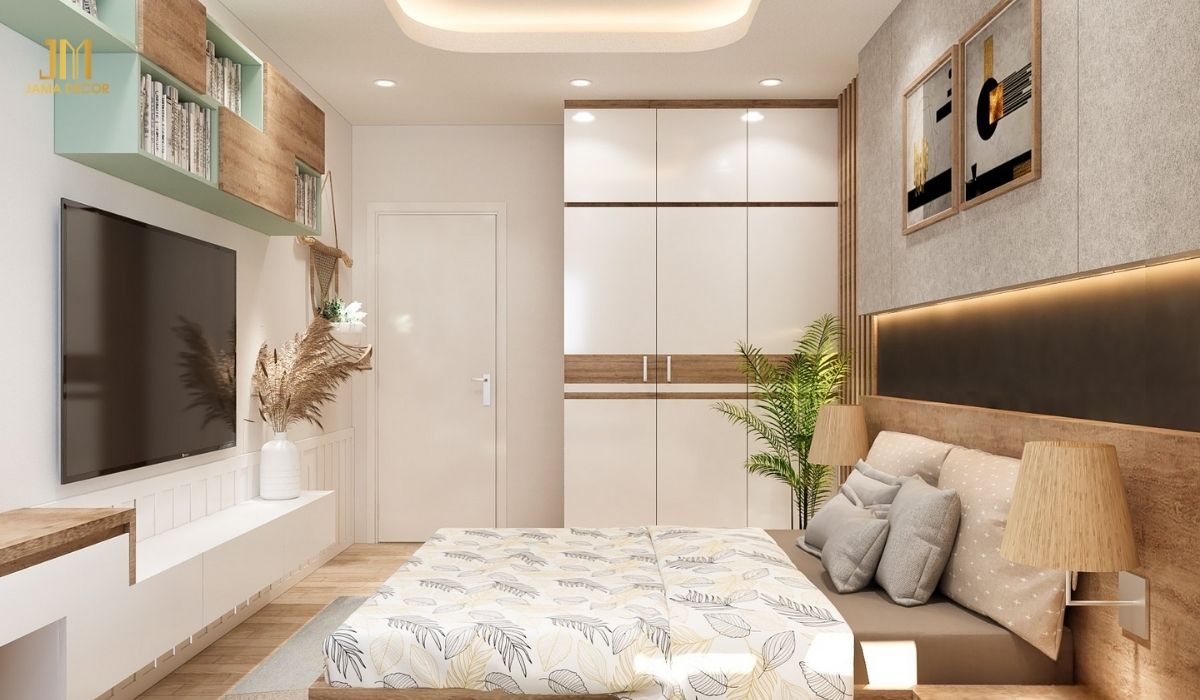 Tuy hạn chế về mặt diện tích nhưng phòng ngủ hoàn toàn có thể đáp ứng công năng sử dụng