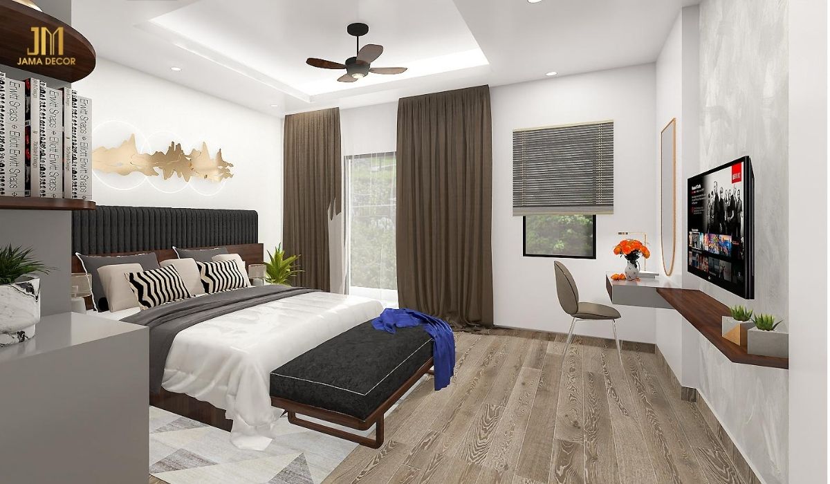 Ánh sáng tự nhiên chiếu toàn bộ căn phòng tạo cảm giác thông thoáng