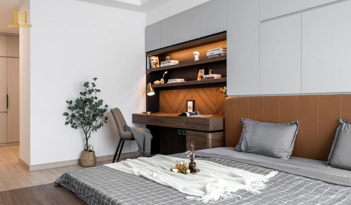 Thiết kế âm tường hiện đại của bàn làm việc âm tường sẽ mang đến cho bạn một không gian làm việc chuyên nghiệp và tinh tế