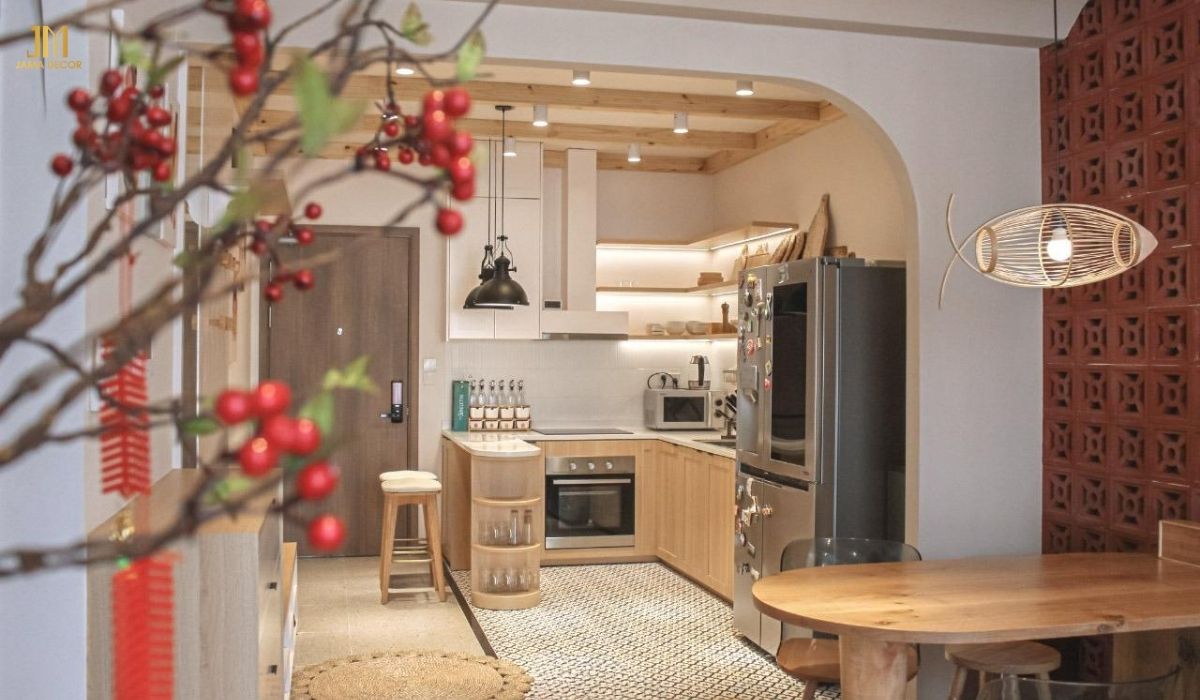 Một góc bếp nhỏ xinh được trang trí ấm cúng sẽ càng làm không gian trở nên thân thiện và đáng yêu hơn