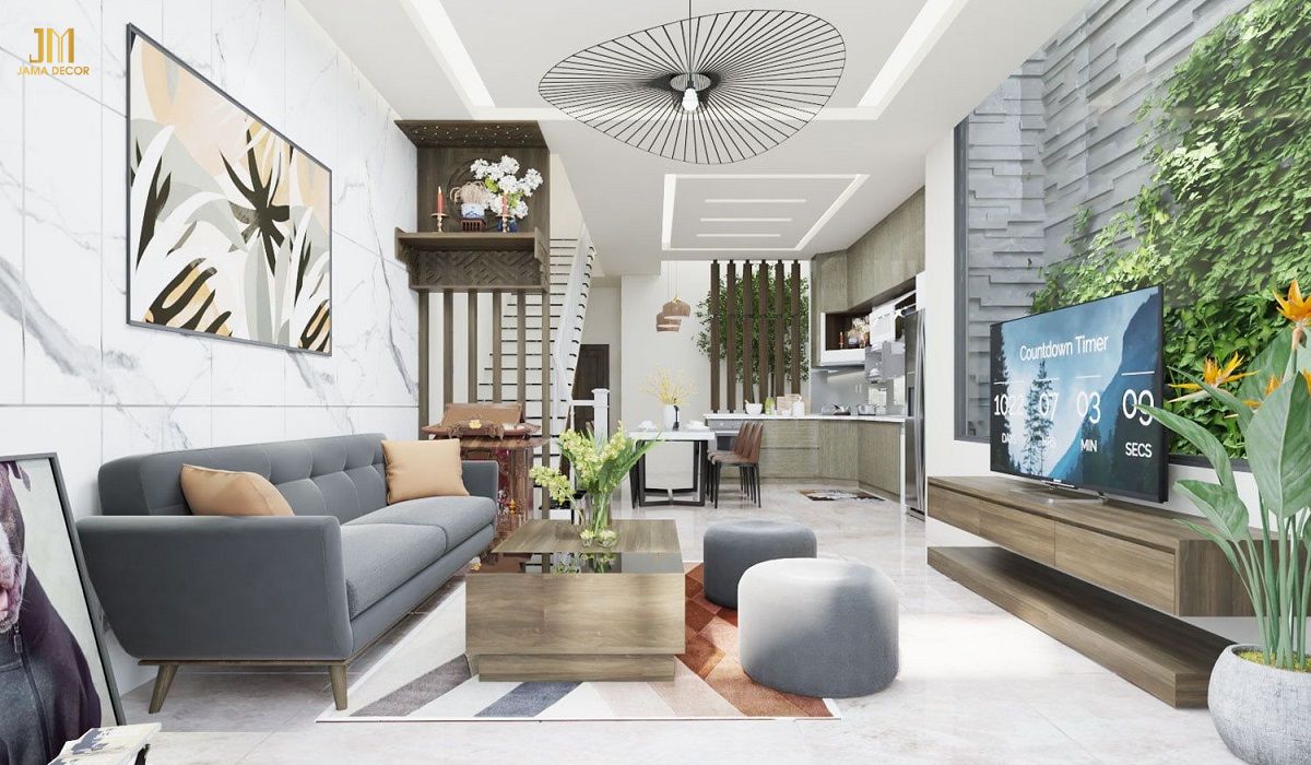 Trang trí họa tiết ấn tượng khi thiết kế nội thất phòng khách là một cách tuyệt vời để thể hiện cá tính và phong cách của gia chủ