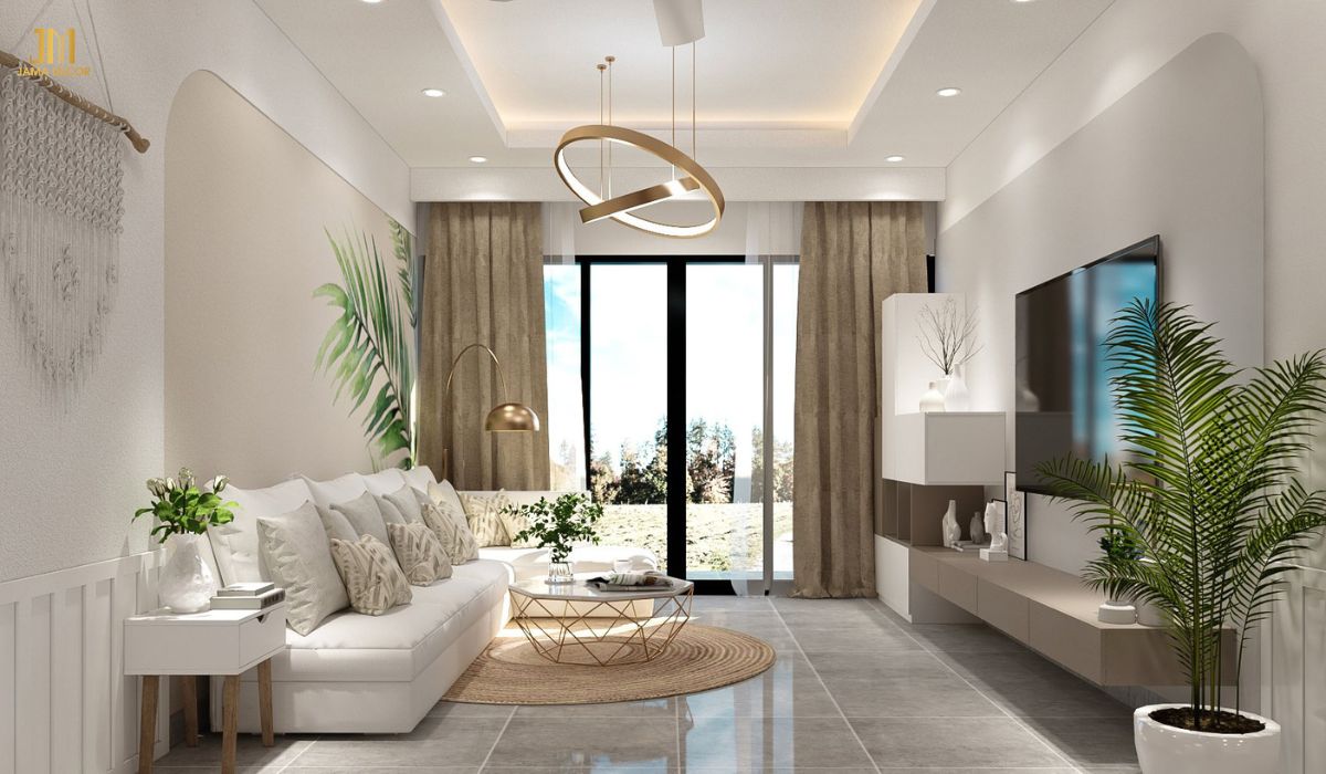 Màu sắc sáng luôn là sự ưu tiên được sử dụng nhiều khi thiết kế phòng khách