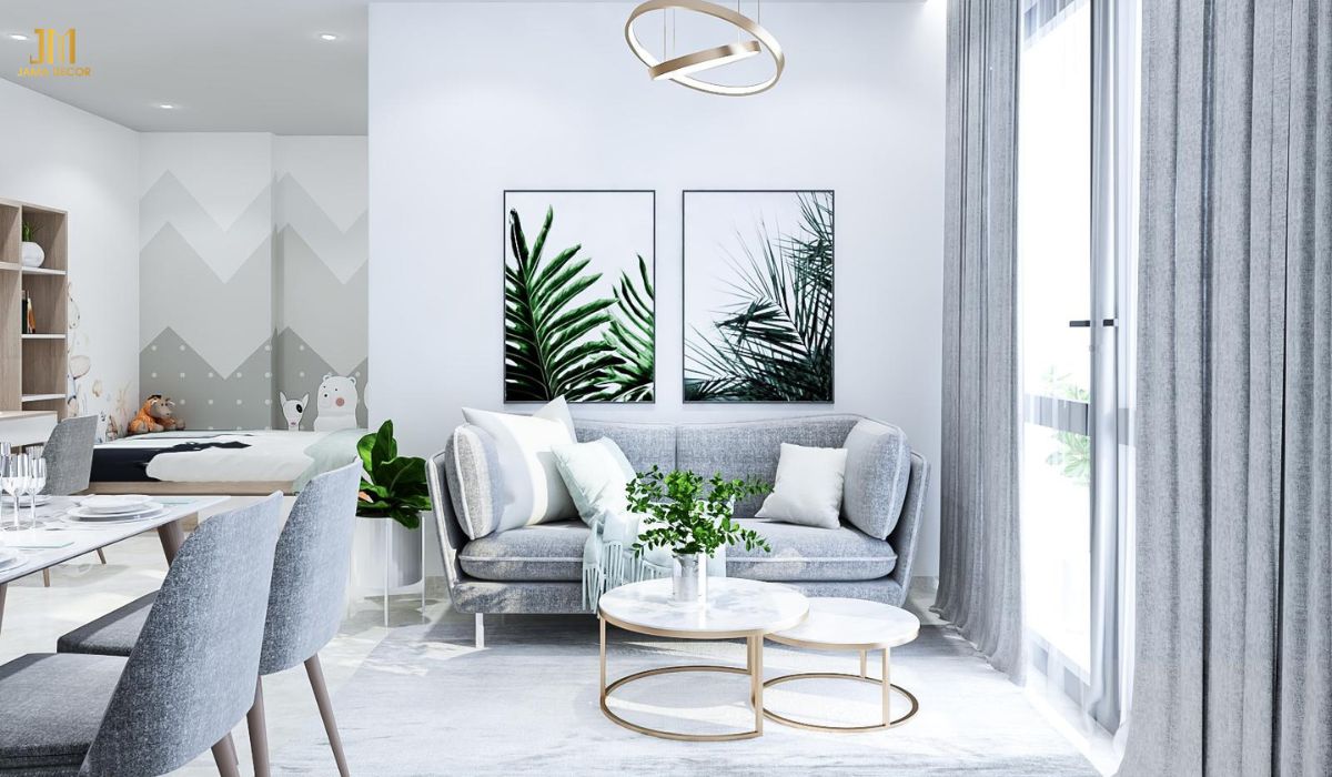 Chung cư có phòng khách nhỏ thì bộ sofa nhỏ xinh và bàn trà là sự lựa chọn hoàn hảo