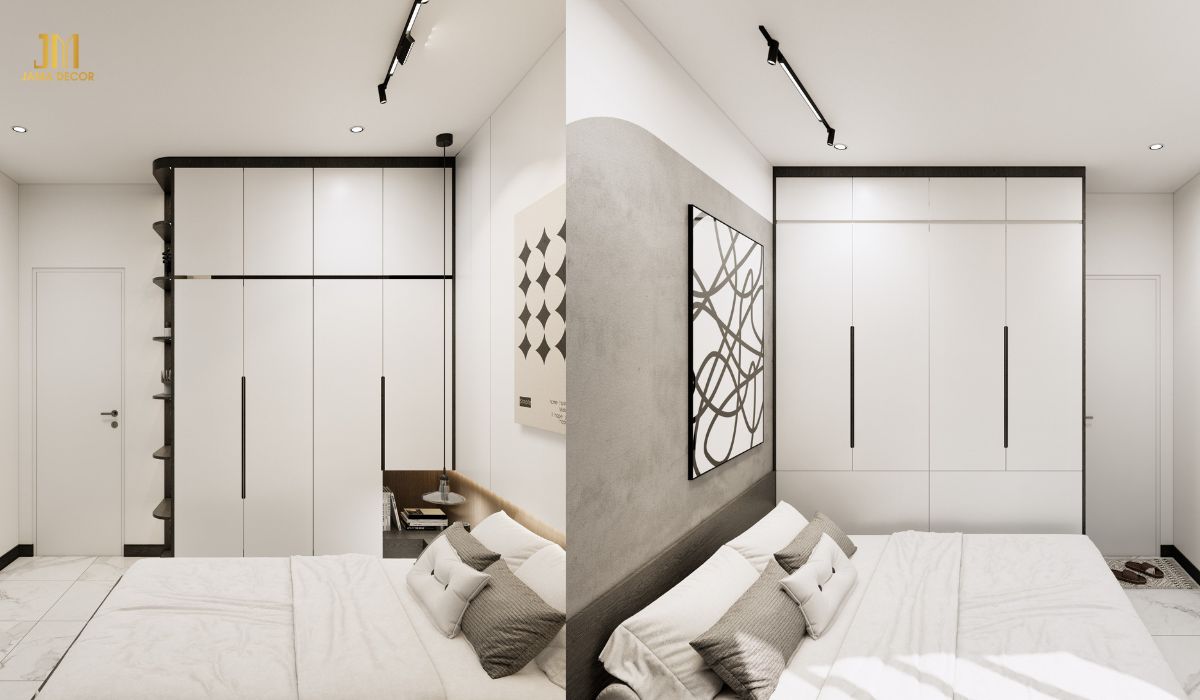 30+ mẫu tủ quần áo giá rẻ, đẹp, chất lượng bạn nên sở hữu 36 Bạn có thể để những món đồ ít sử dụng lên ngăn trên cùng của tủ