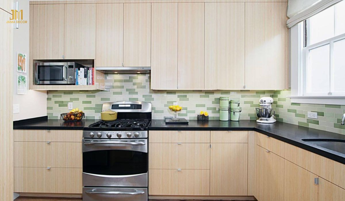 5 cách bố trí nội thất bếp khoa học, tiện lợi 24 Bếp và lò nướng được tích hợp trong cùng một hệ tủ