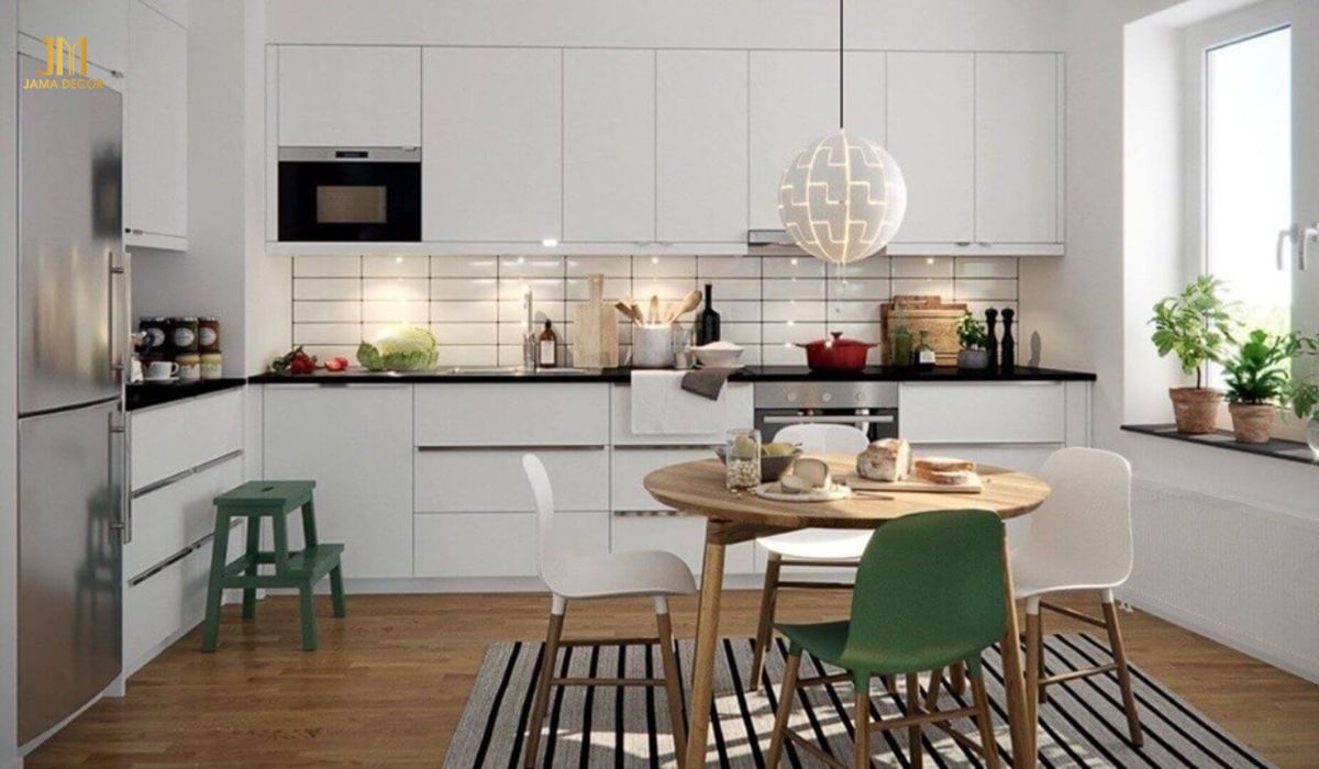 5 cách bố trí nội thất bếp khoa học, tiện lợi 21 Lối đi được thiết kế thông thoáng giúp bạn dễ dàng hơn trong quá trình nấu ăn