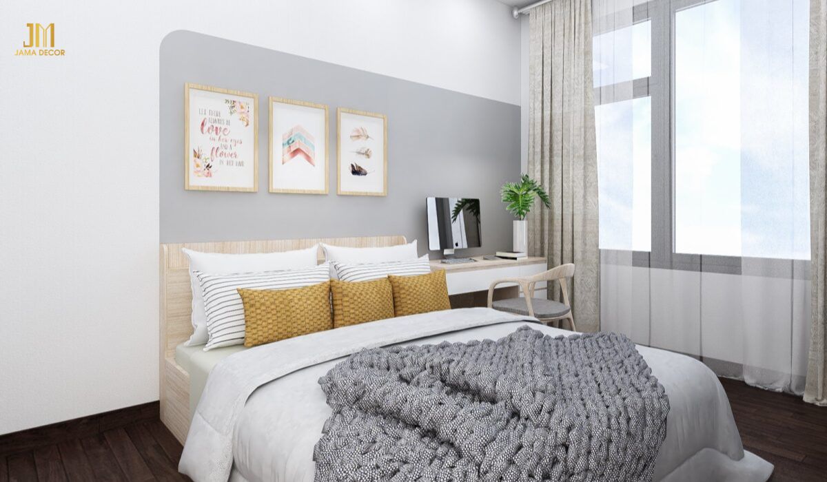 Cải tạo nội thất nhà ống thành không gian sống lý tưởng 20 Tone màu trắng được dùng làm màu chủ đạo khi thực hiện cải tạo phòng ngủ nhà ống