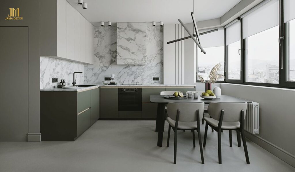 Khu vực bếp đơn giản, hiện đại dành cho những tín đồ cá tính
