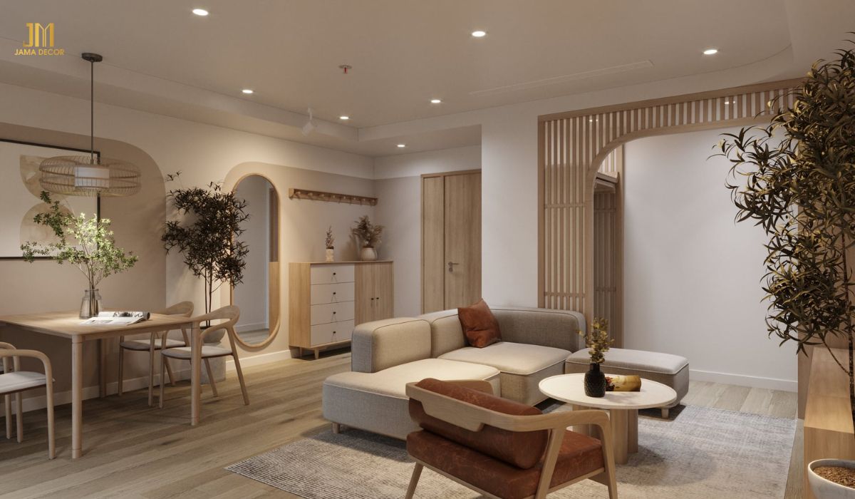 Lắp đặt hệ thống đèn âm trần giúp phòng khách trở nên ấm cúng hơn