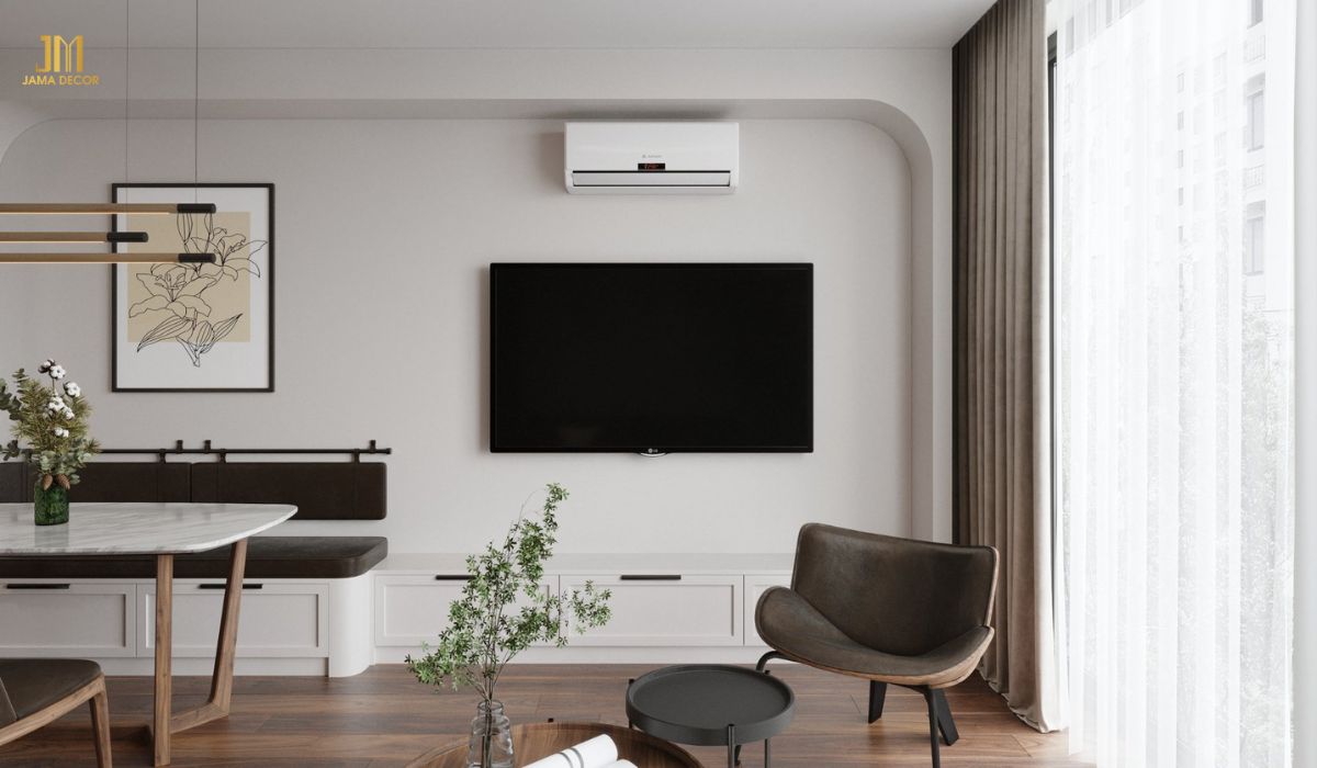 Sử dụng rèm cửa mỏng giúp tận dụng tối đa ánh sáng tự nhiên cho phòng khách