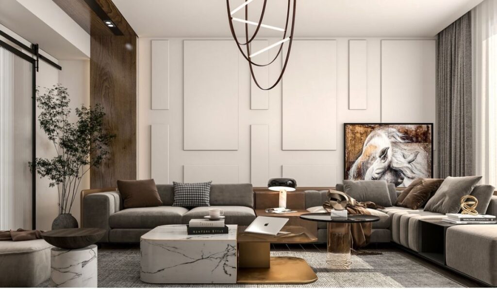 5 quy tắc phối màu nội thất phòng khách đẹp sang 15 Không gian phòng khách trở nên sang trọng khi được phối hợp hài hòa