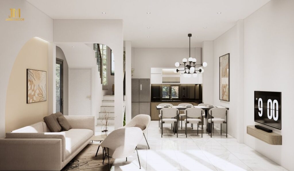 Thiết kế 2 cửa giúp ngôi nhà trở nên thông thoáng hơn