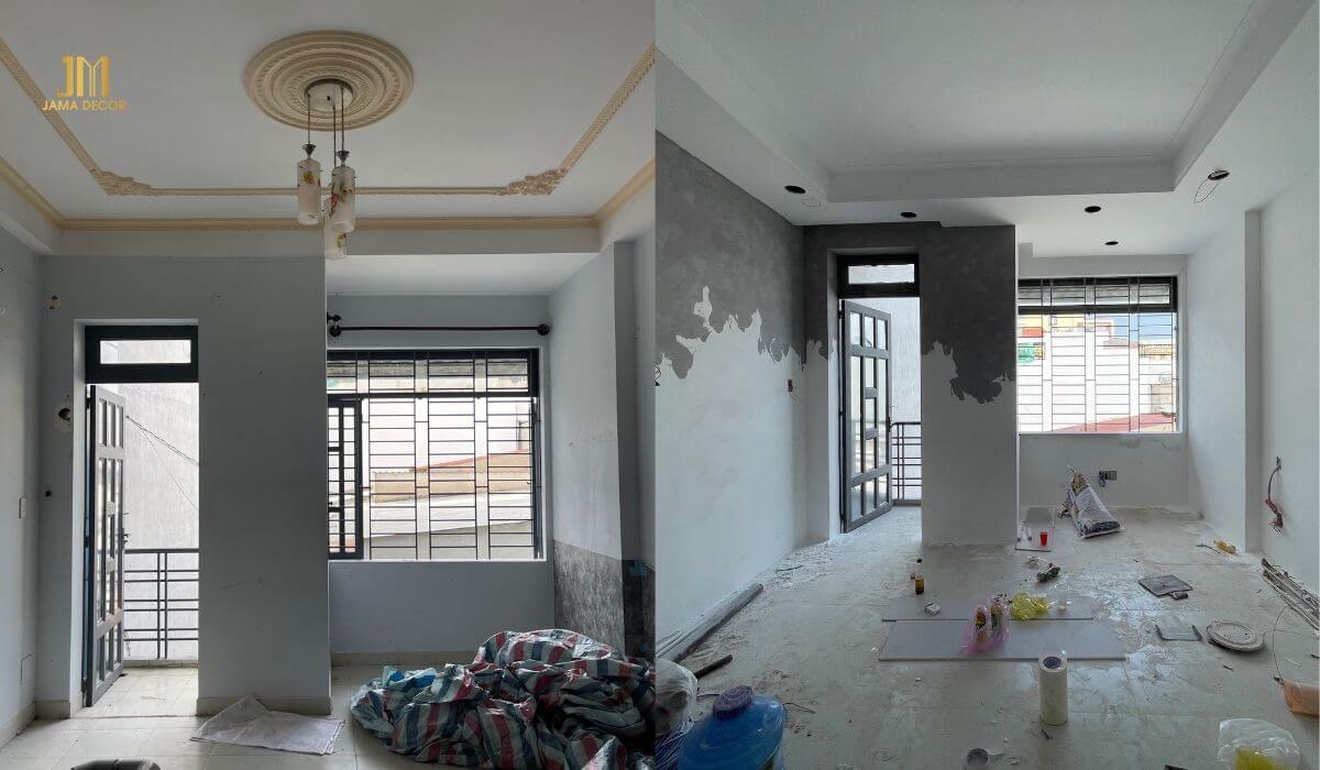 Sửa sang một vài hạng mục không làm thay đổi kết cấu nhà như sơn tường, làm trần thạch cao