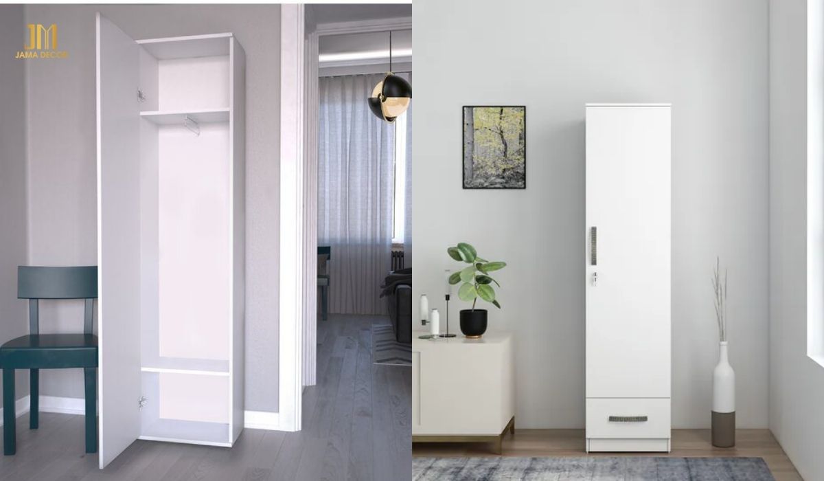 Các tiện ích như giá để giày, ngăn kéo và gương sẽ làm tủ trở nên càng tiện lợi hơn
