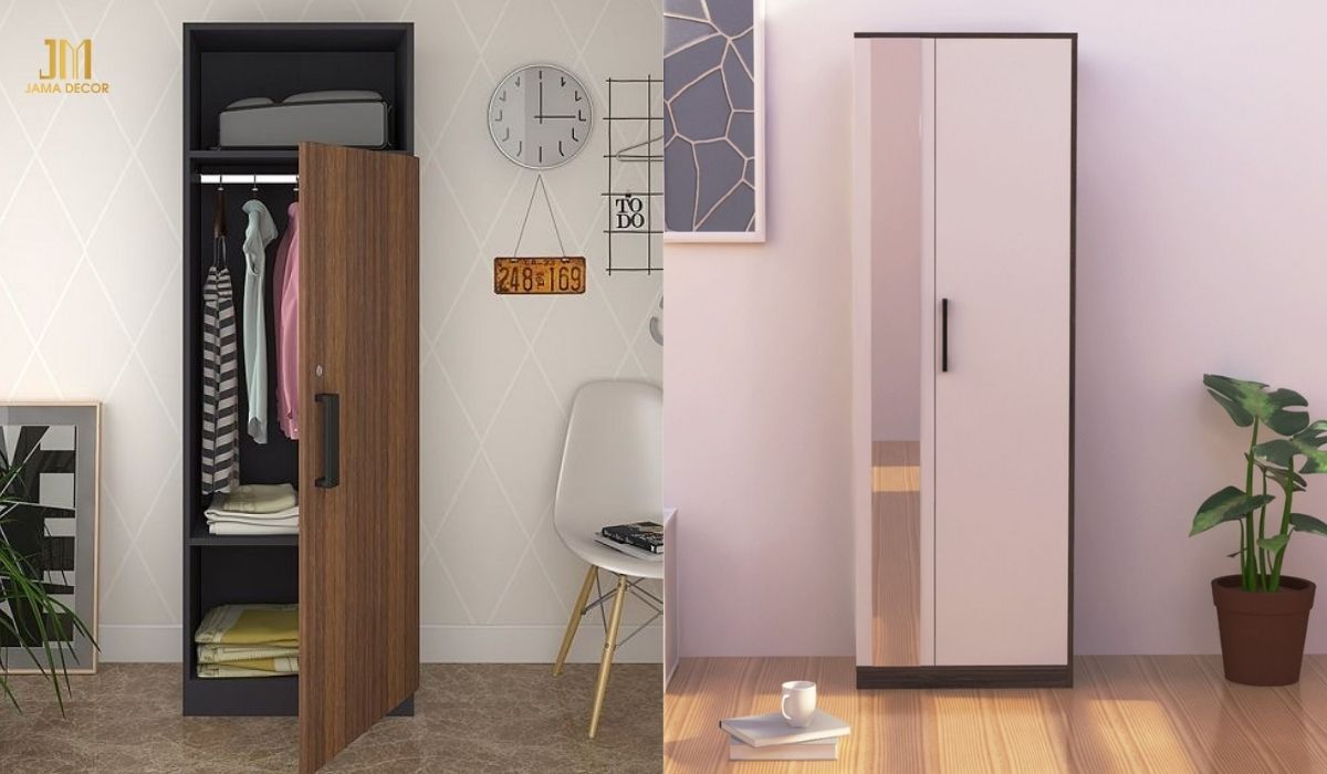 Nếu bạn yêu thích phong cách trang trí hiện đại và tối giản, tủ quần áo 1 cánh kết hợp cửa gương màu đen hoặc xám sẽ là lựa chọn hoàn hảo
