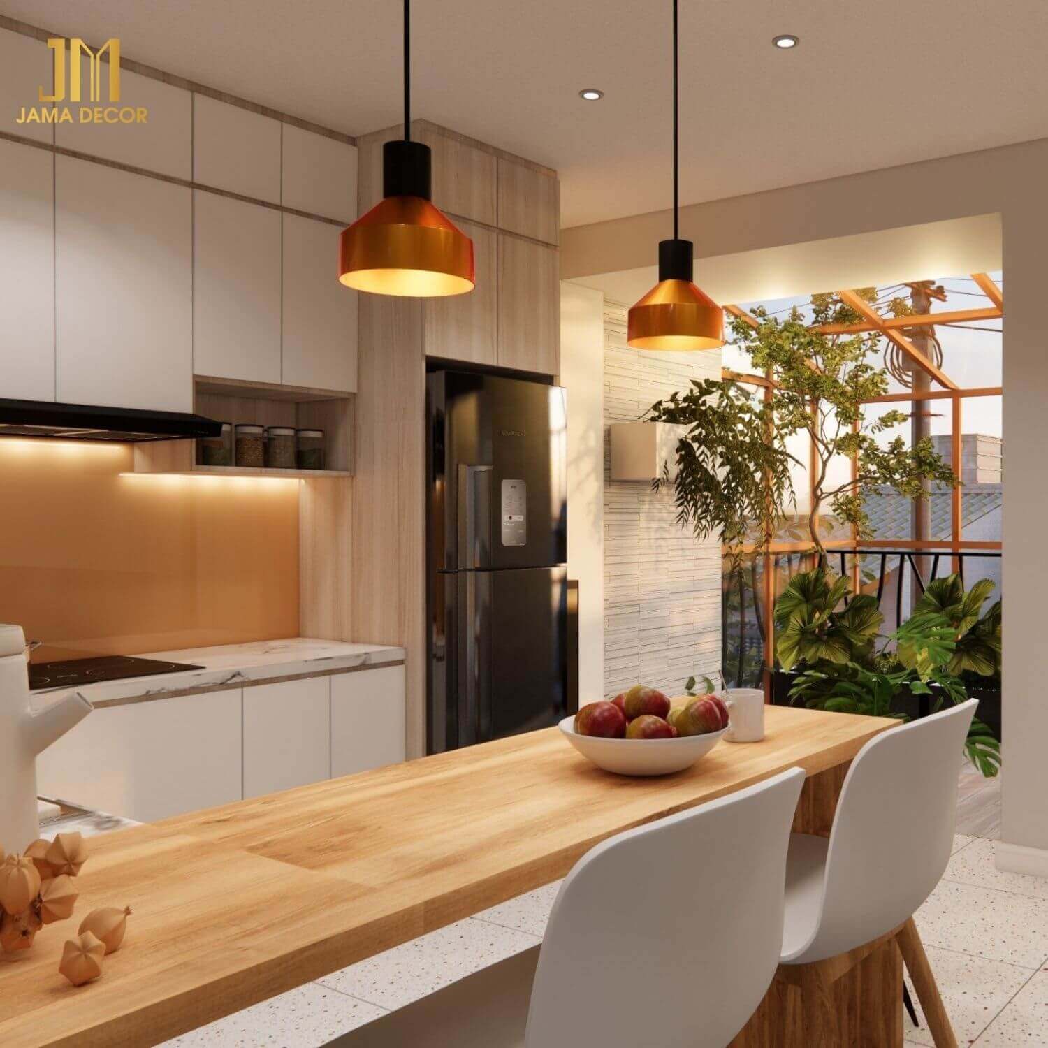 Bếp được thiết kế đảm bảo đủ ánh sáng tự nhiên